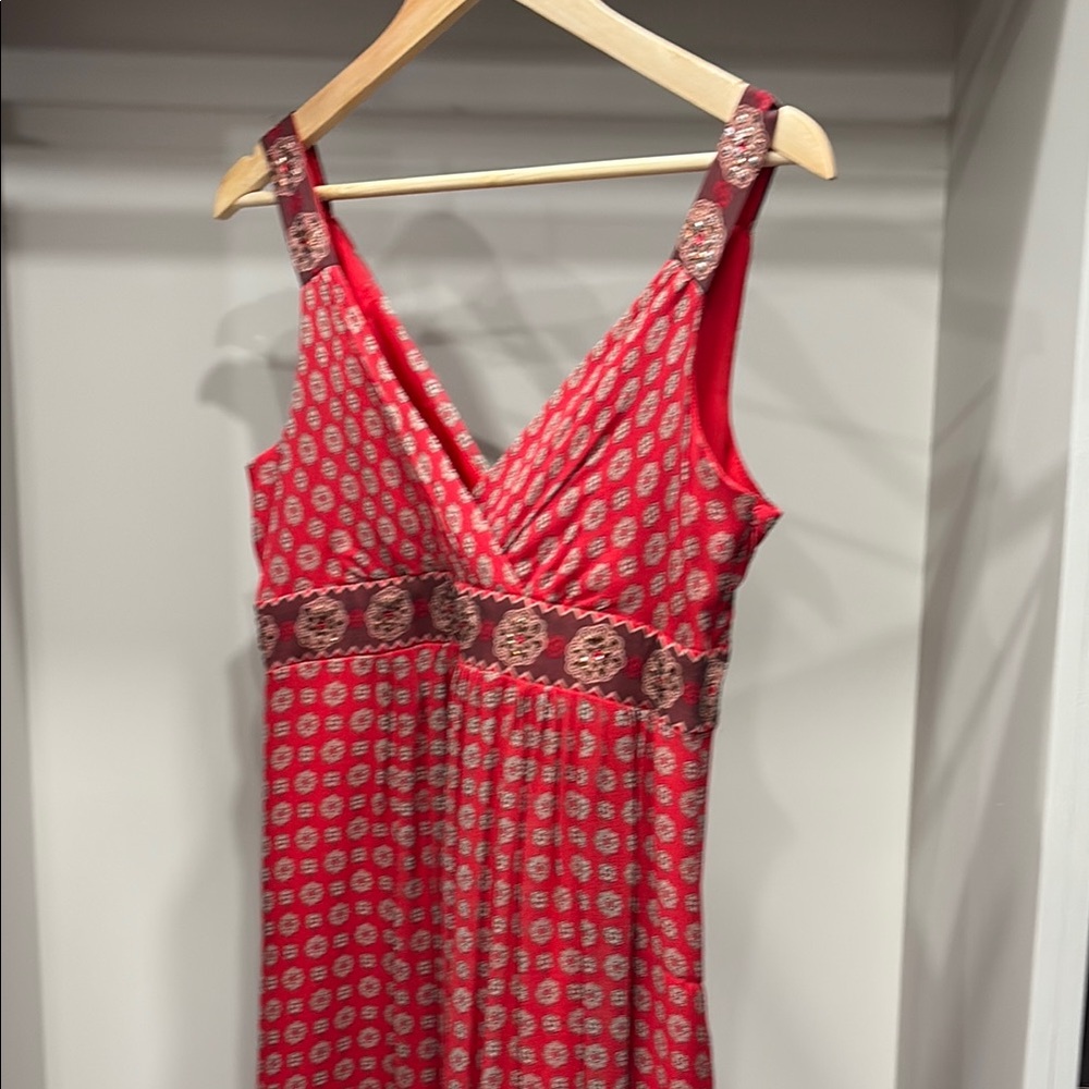 Signature by Robbie Bee Red and Gold Maxi Dress